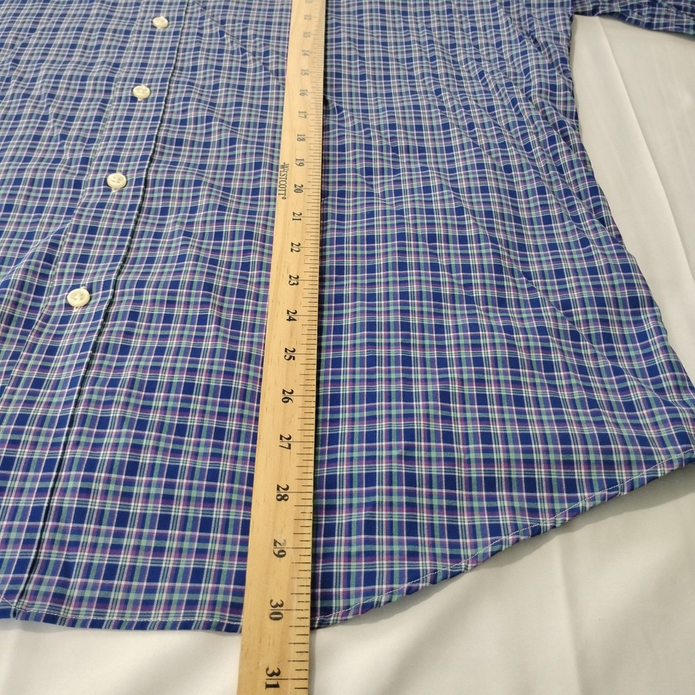 Polo Ralph Lauren Mens XL Classic Fit Performance Plaid Button Down Shirt Blue - Picture 3 of 14